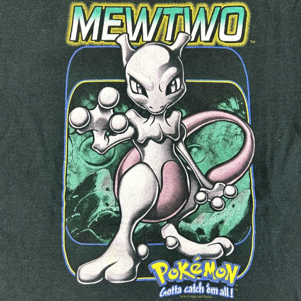 Vintage Vintage 1999 Pokémon Shirt Mewtwo Size S - image 2