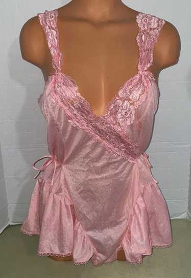 Vintage Pink Silk & Lace Teddy Camiknickers Christine of Vancouver
