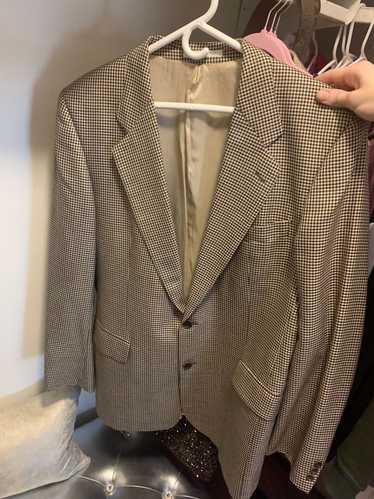 Hugo Boss Hugo boss vintage wool silk gold checker