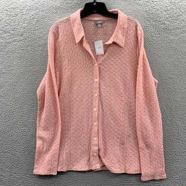 Vintage J Jill Shirt Womens 2X Button Up Blouse T… - image 1