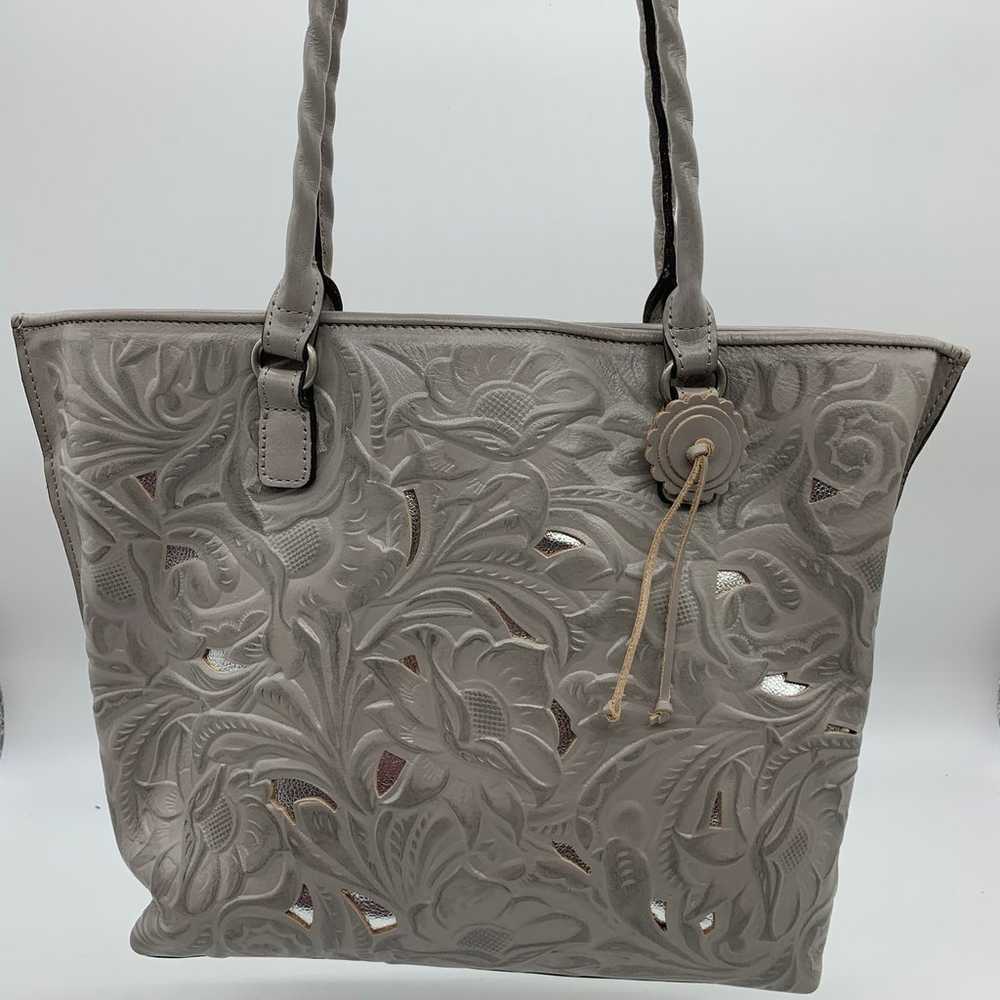 Patricia Nash Leather Handbags Cutout Adeline Tote - image 2
