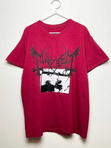 Vintage Mayhem Death Rock T-Shirt Men Women Round Collar Pure