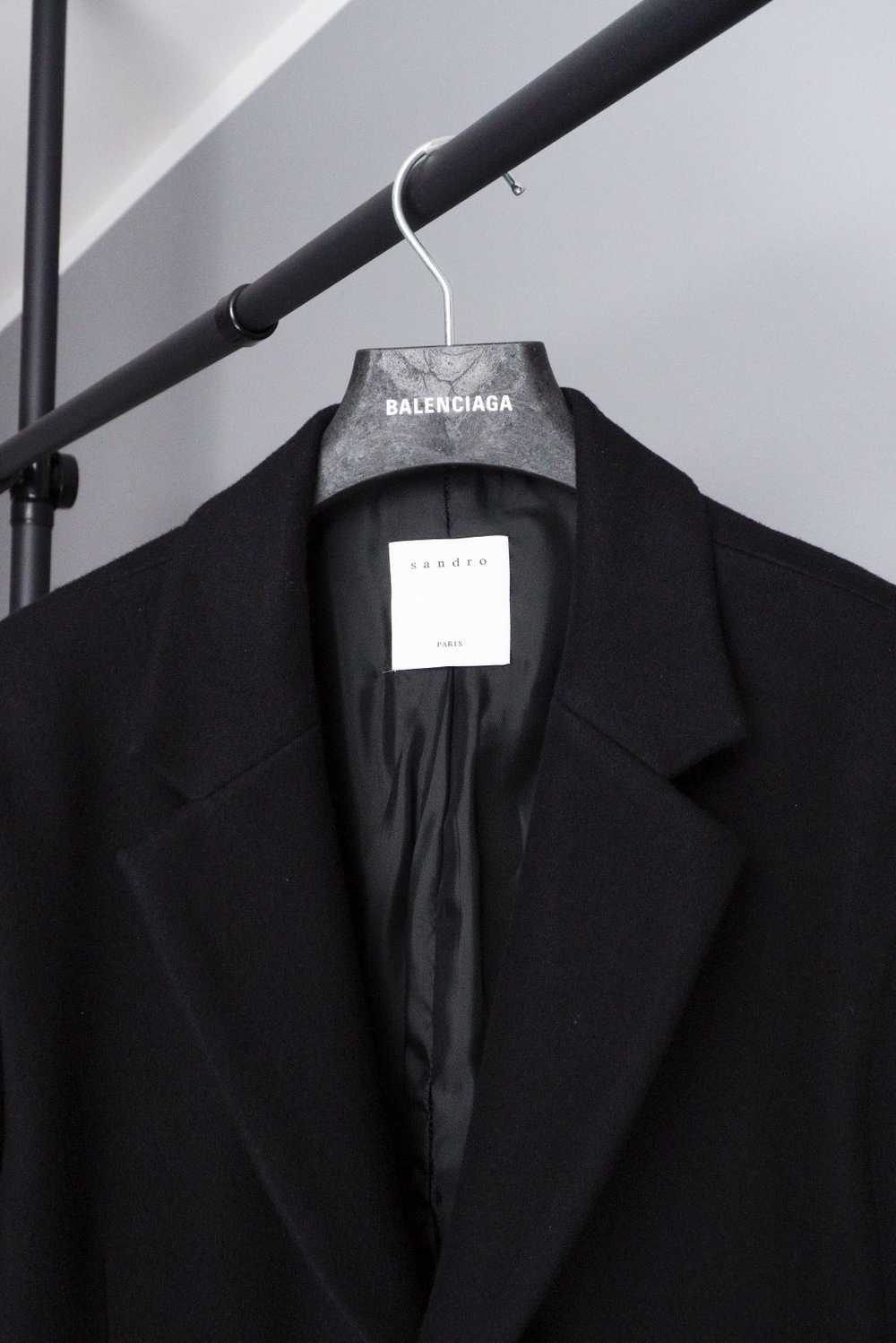 Sandro Sandro paris classic black wool coat jacket - image 4