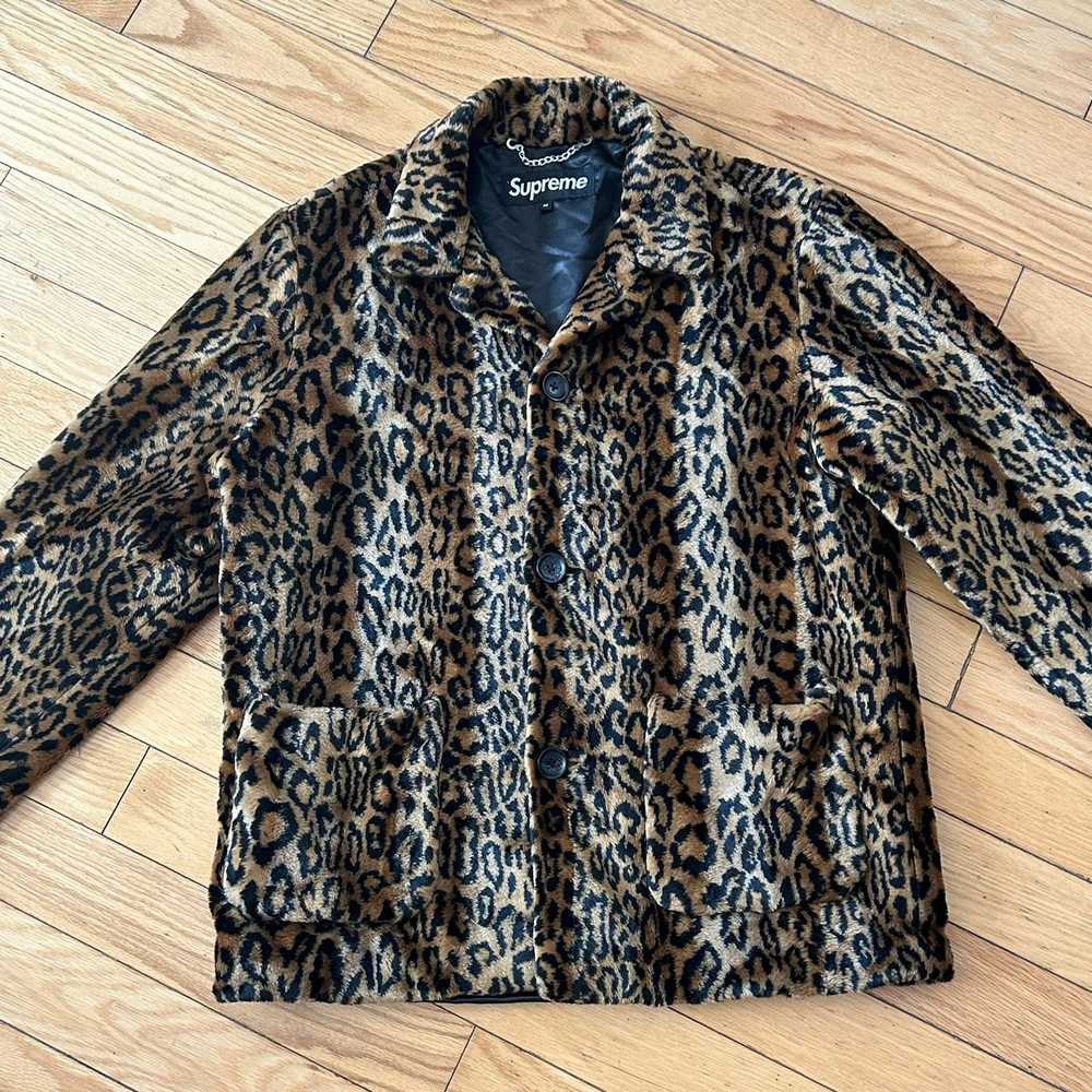 Supreme Supreme Faux Fur Leopard Coat Medium - image 1