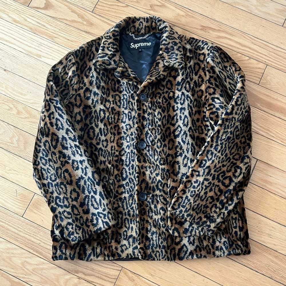 Supreme Supreme Faux Fur Leopard Coat Medium - image 2