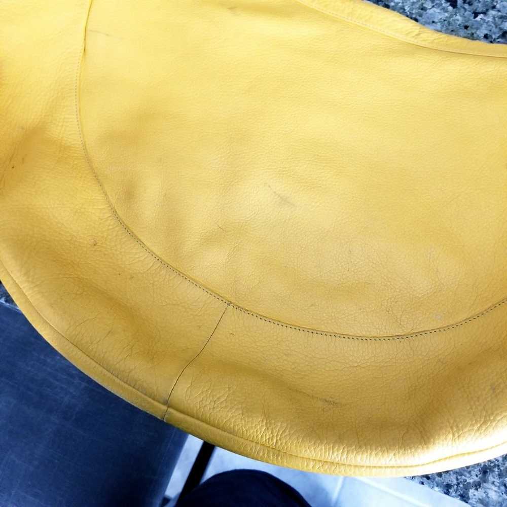 Gironacci Vintage Italian Leather Yellow Shoulder… - image 10