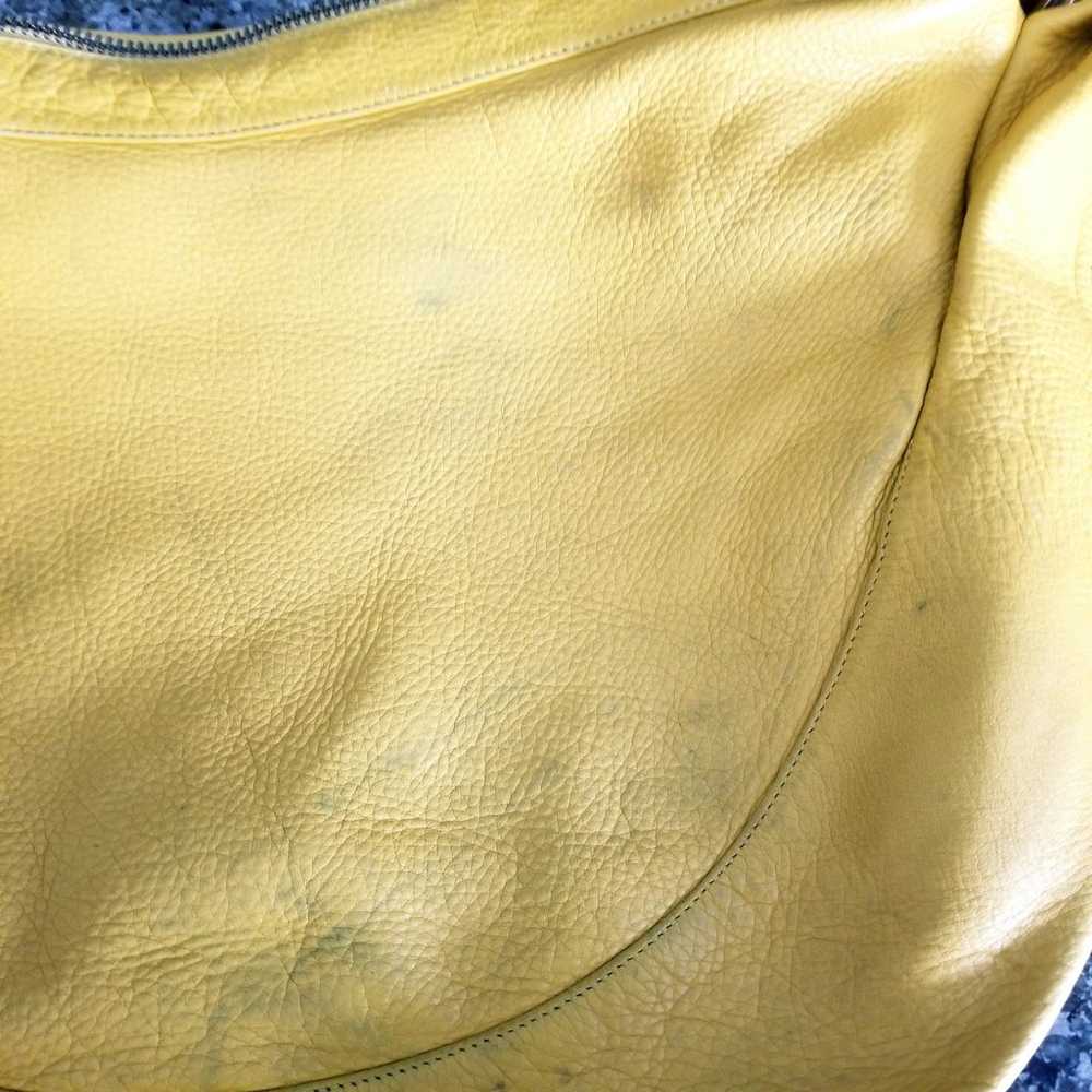 Gironacci Vintage Italian Leather Yellow Shoulder… - image 11