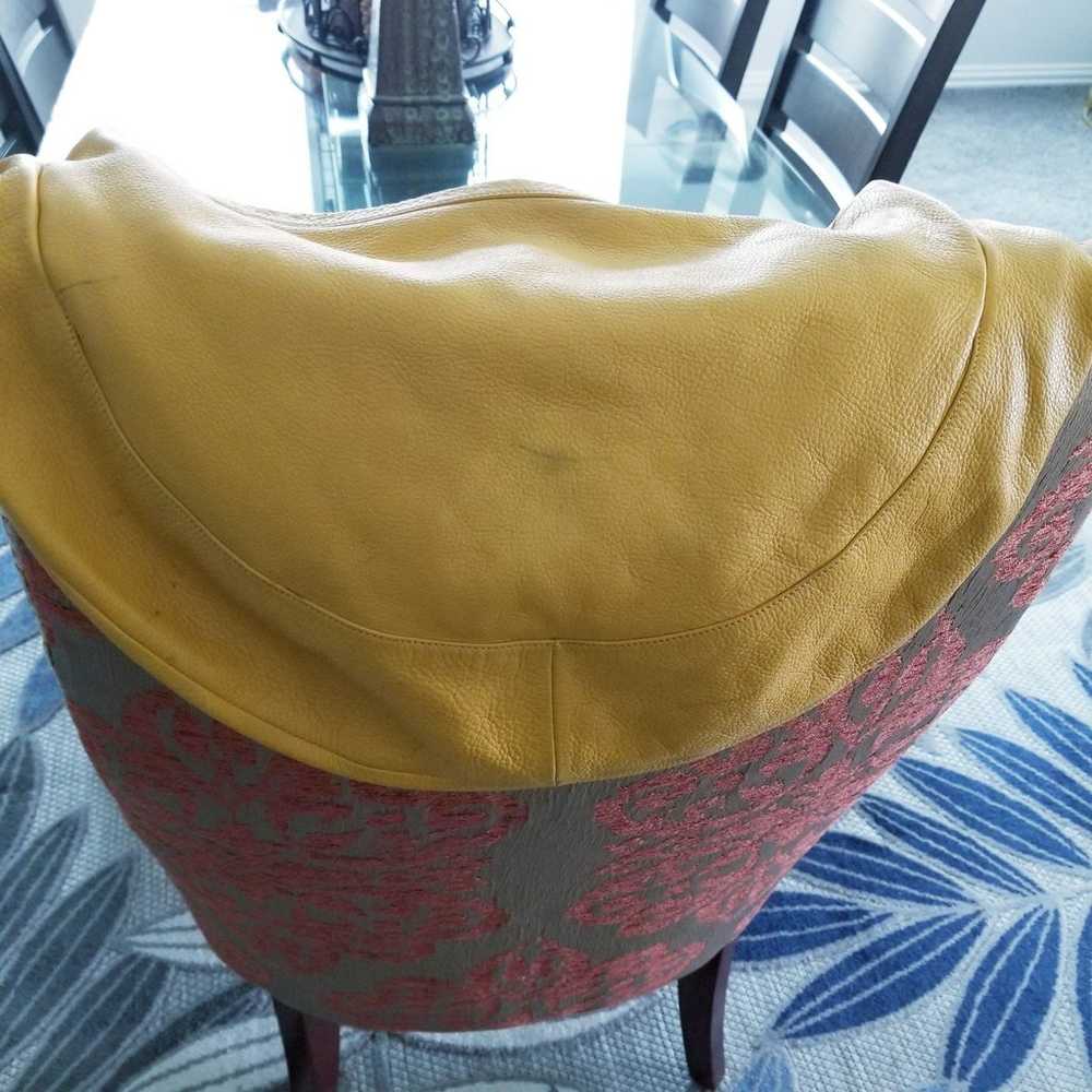 Gironacci Vintage Italian Leather Yellow Shoulder… - image 7