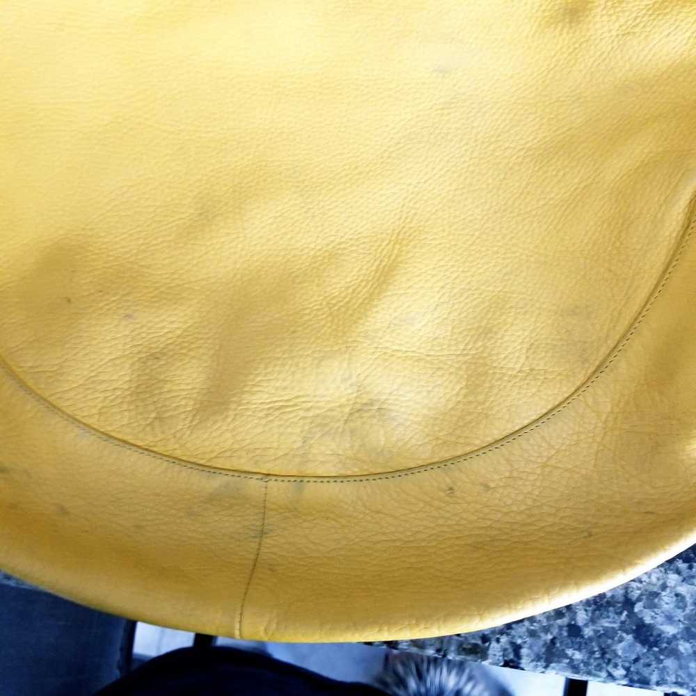 Gironacci Vintage Italian Leather Yellow Shoulder… - image 8