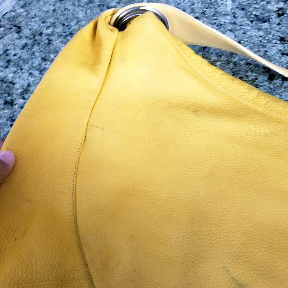 Gironacci Vintage Italian Leather Yellow Shoulder… - image 9