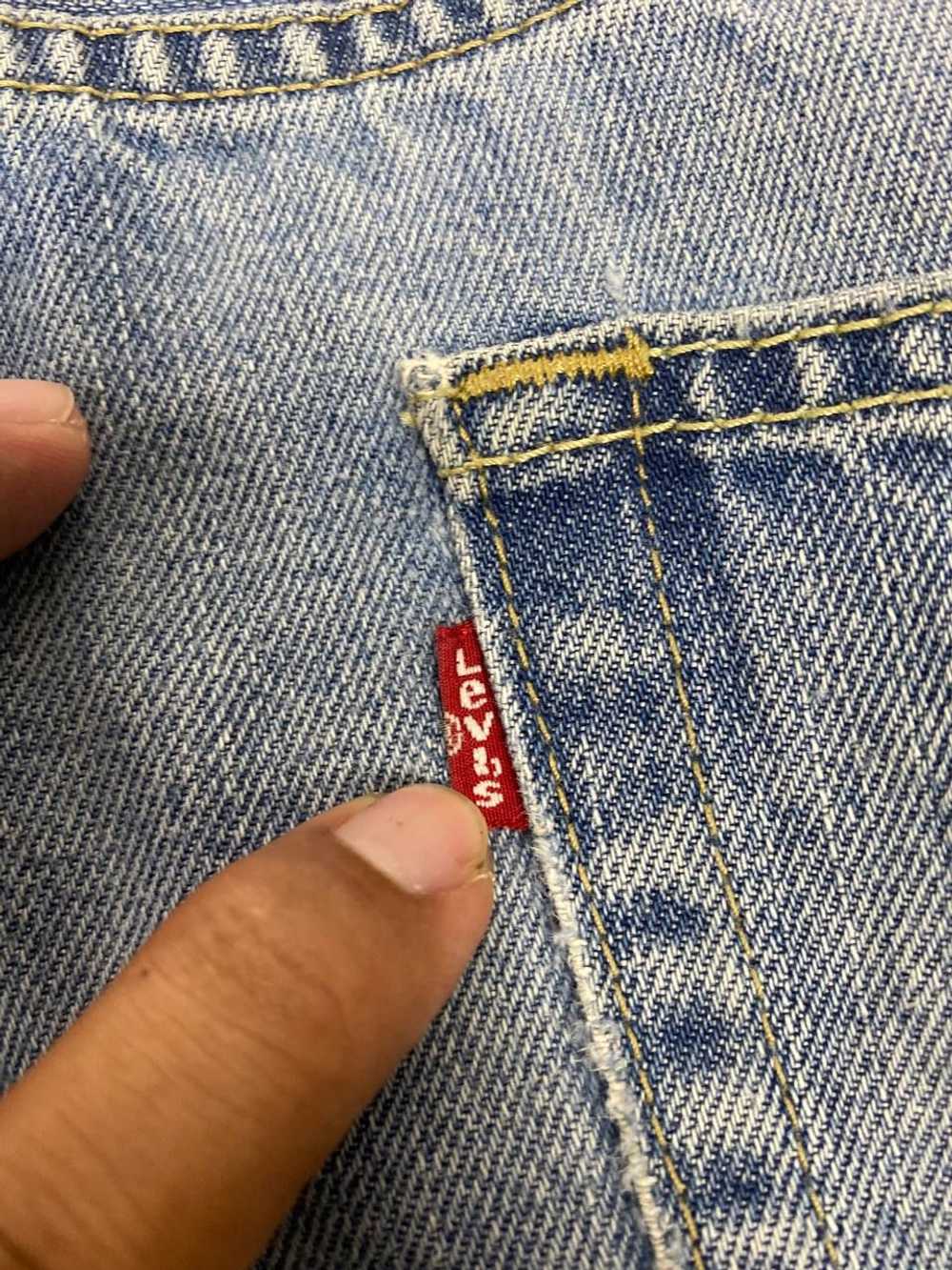 Distressed Denim × Levi's levis 505 lightwash dis… - image 6