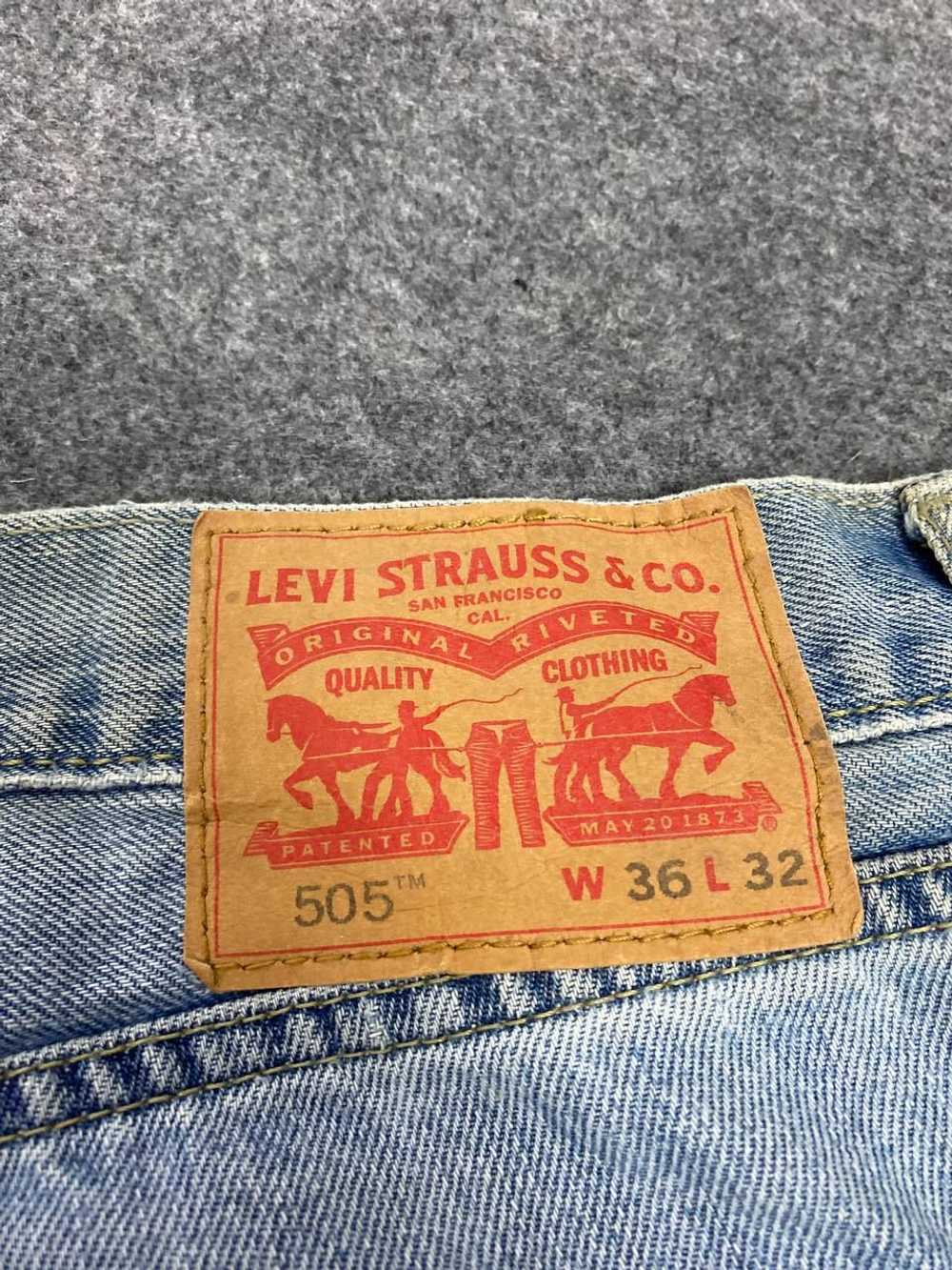 Distressed Denim × Levi's levis 505 lightwash dis… - image 7