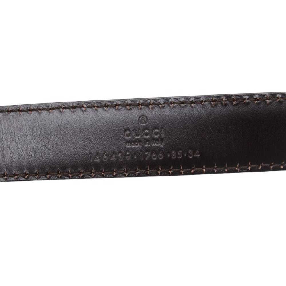 Gucci Gucci Guccisima Plate Belt 146439 Brown Lea… - image 6