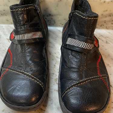 Rieker Simona Women’s Black Leather Ankle Boots S… - image 1