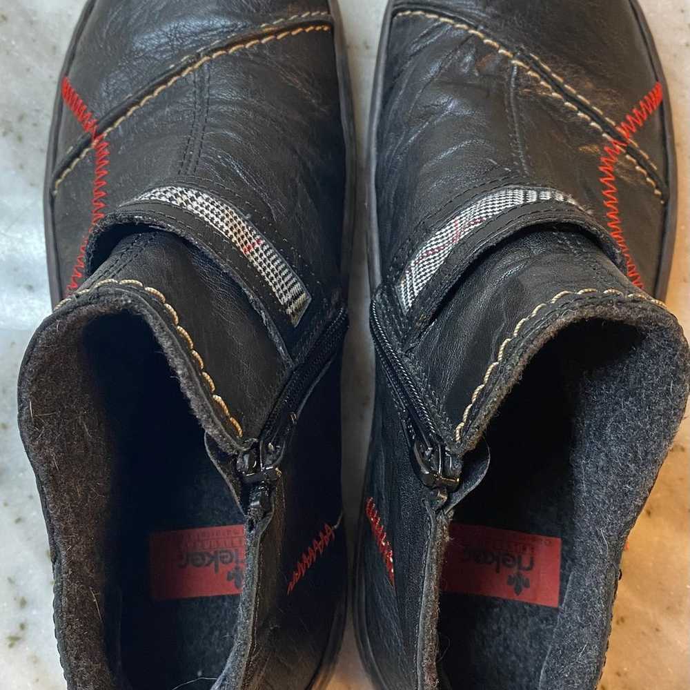 Rieker Simona Women’s Black Leather Ankle Boots S… - image 3