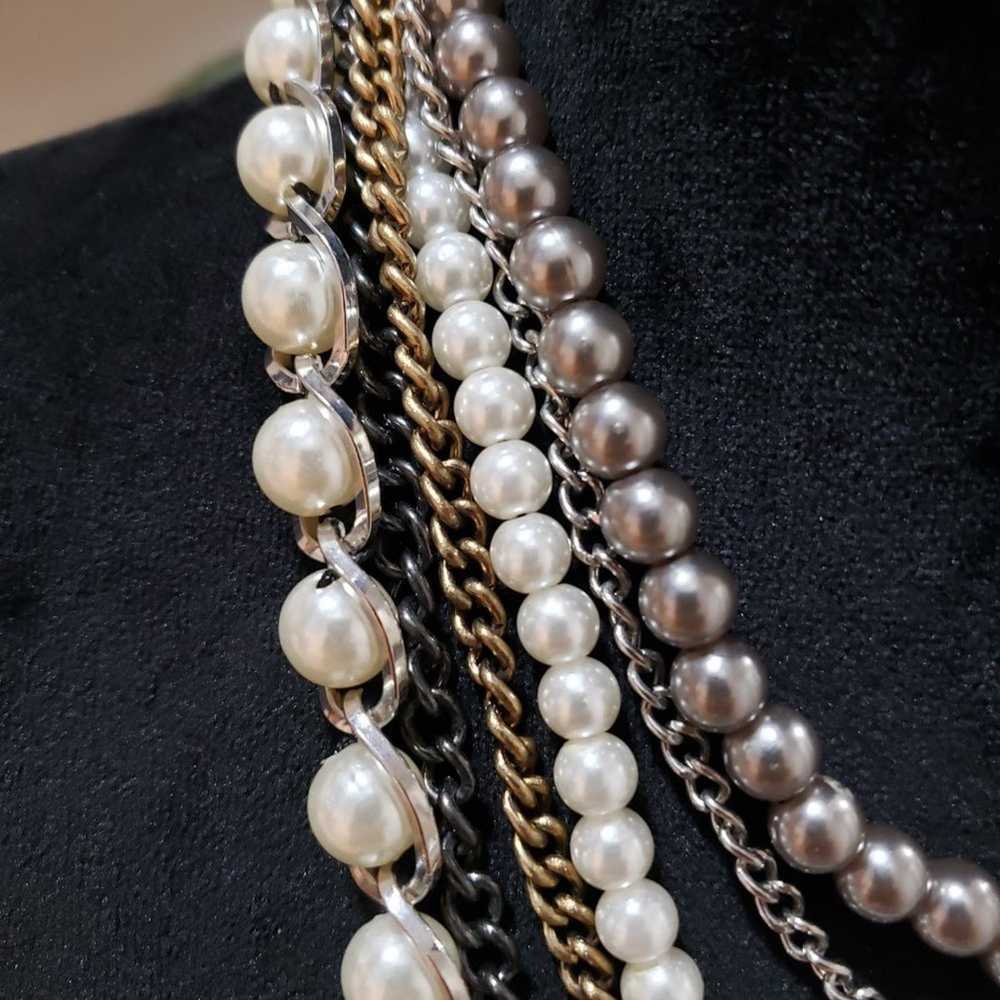 Other Fashion Faux Pearls Multi Strand Chain Stat… - image 5