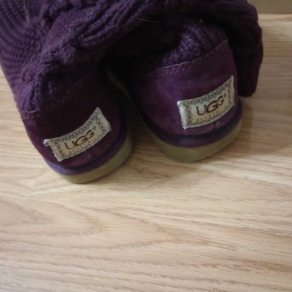 UGG Classic argyle knit 5879W/ fig boots Size 7 - image 4