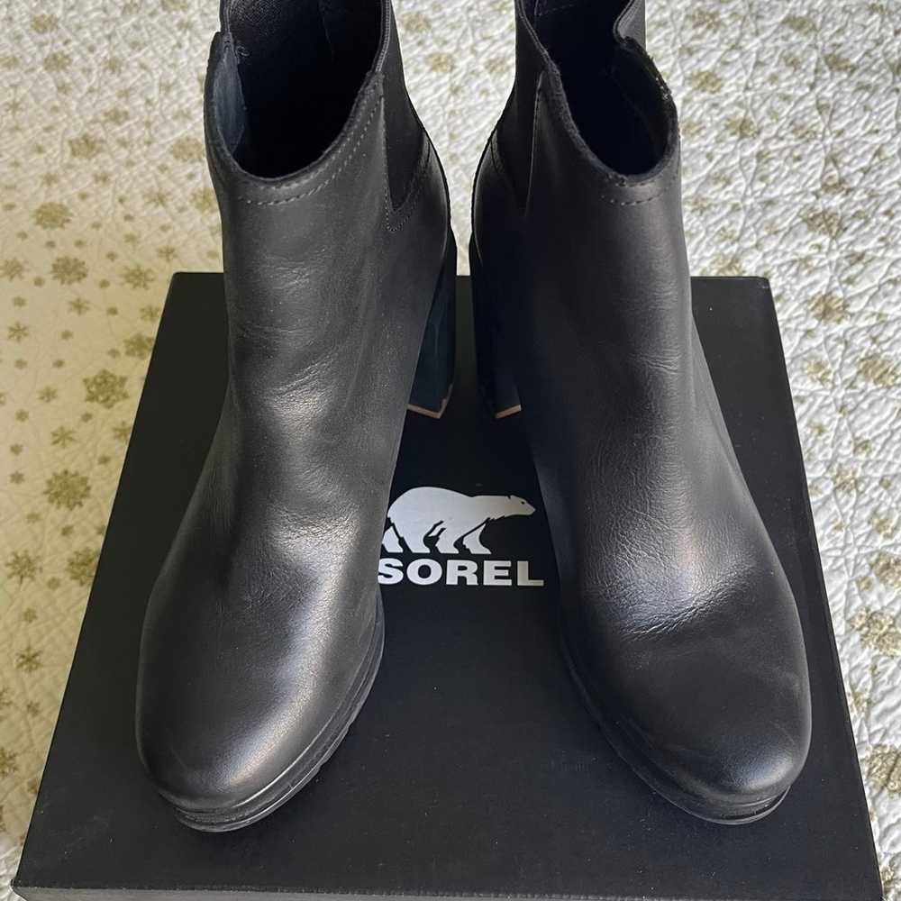 Sorel Blake Block-Heel Leather Chelsea Boots size… - image 1