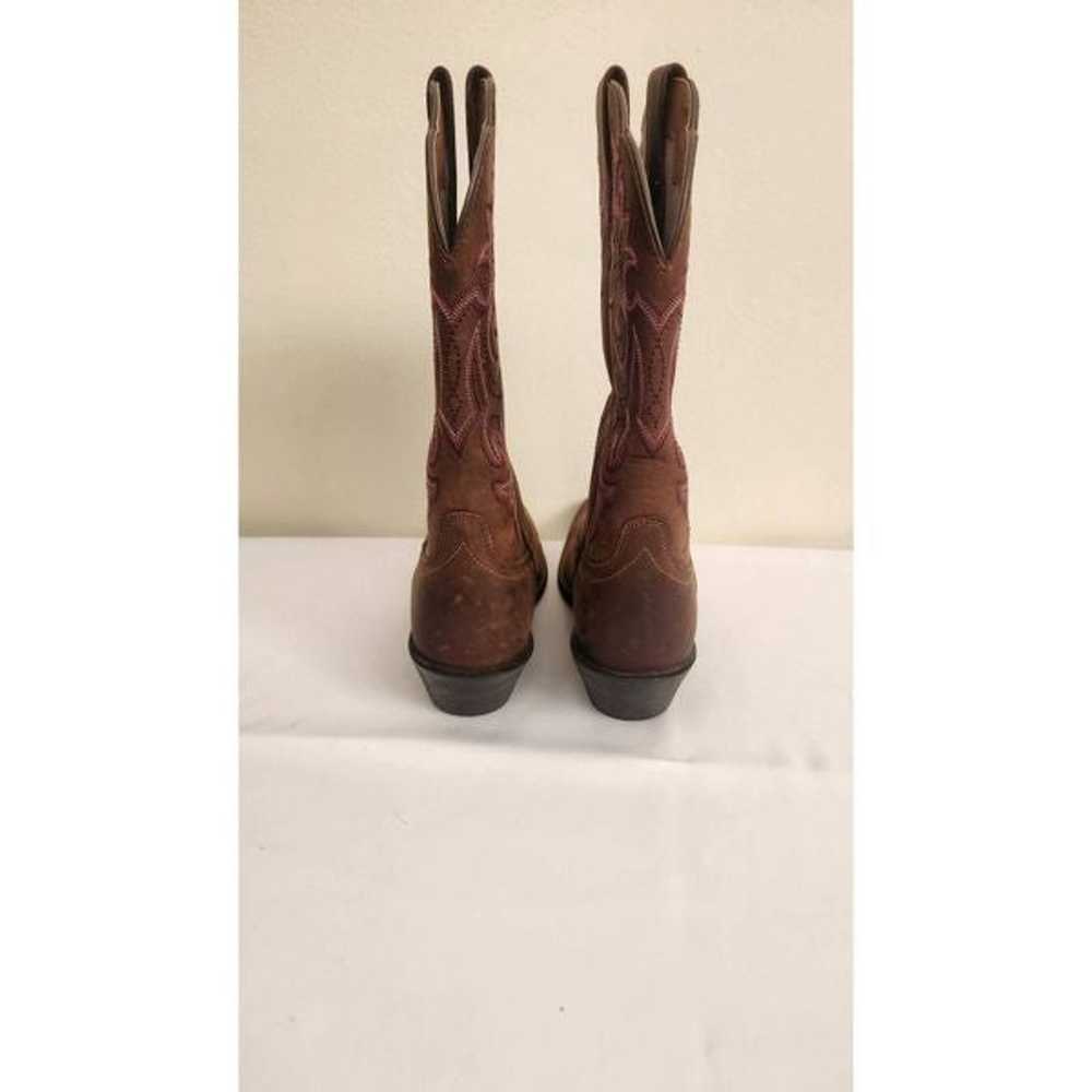 Ariat Cowboy Boots, NWOT, Brown, Pink Ombre Stitc… - image 6