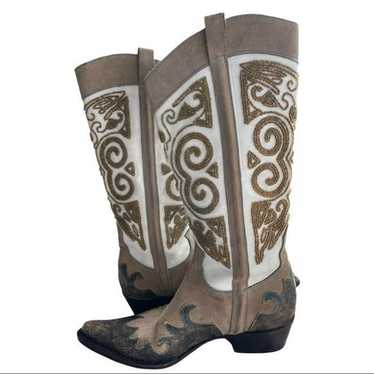 SONORA Western Cowboy Boots GOODYEAR WELT Beaded … - image 1