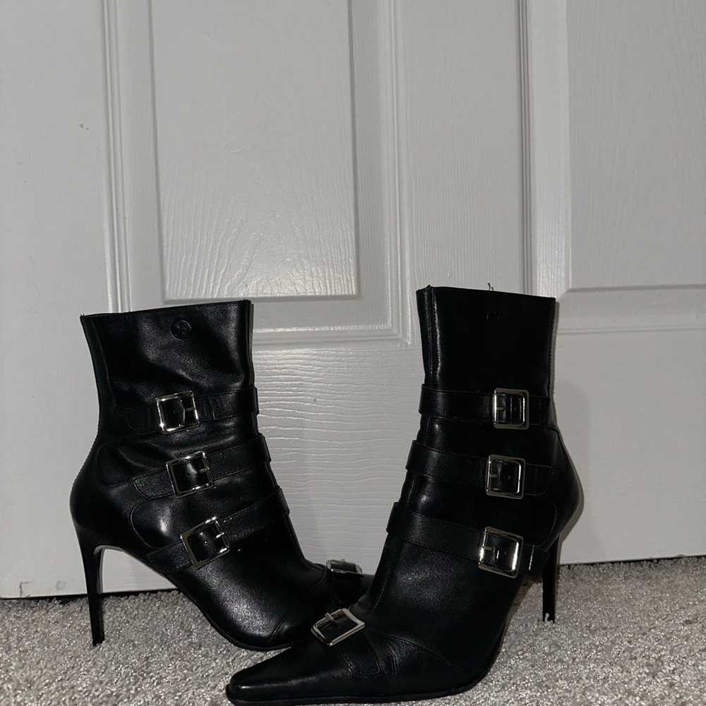 bronx leather heels - image 1