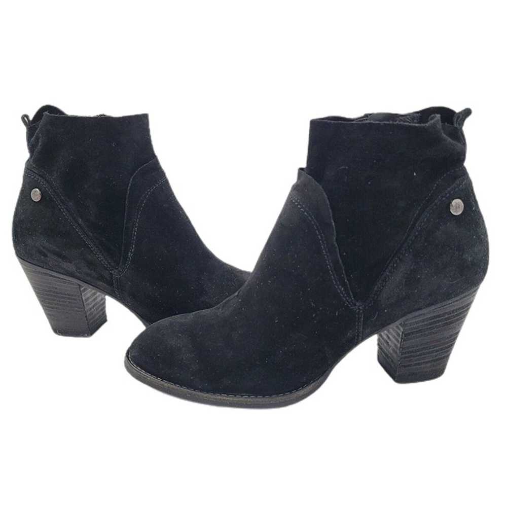 NEW Paul Green Nora Black Suede Block Heel Side Z… - image 2