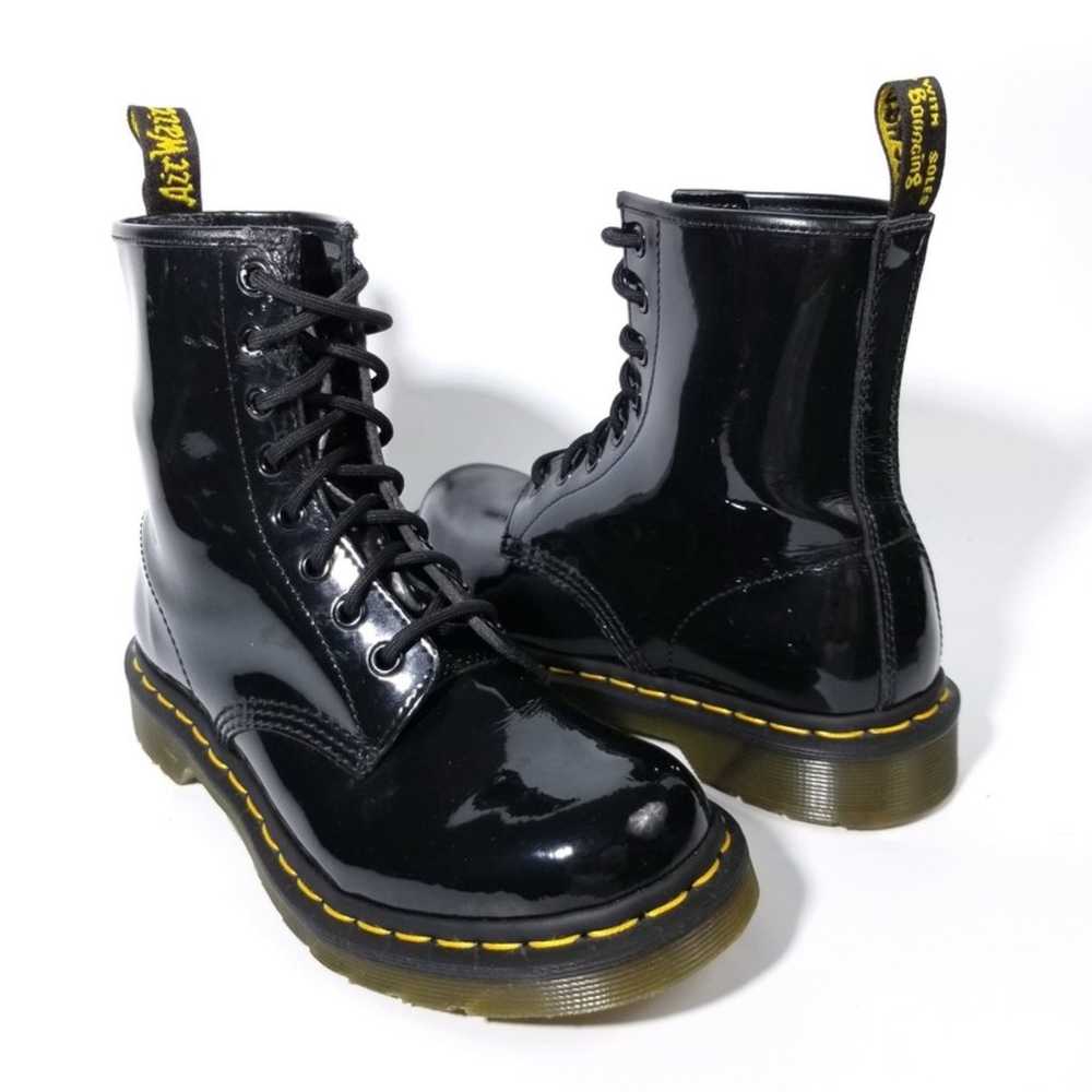 Dr. Martens 1460 Black Patent Leather Combat Boots - image 2