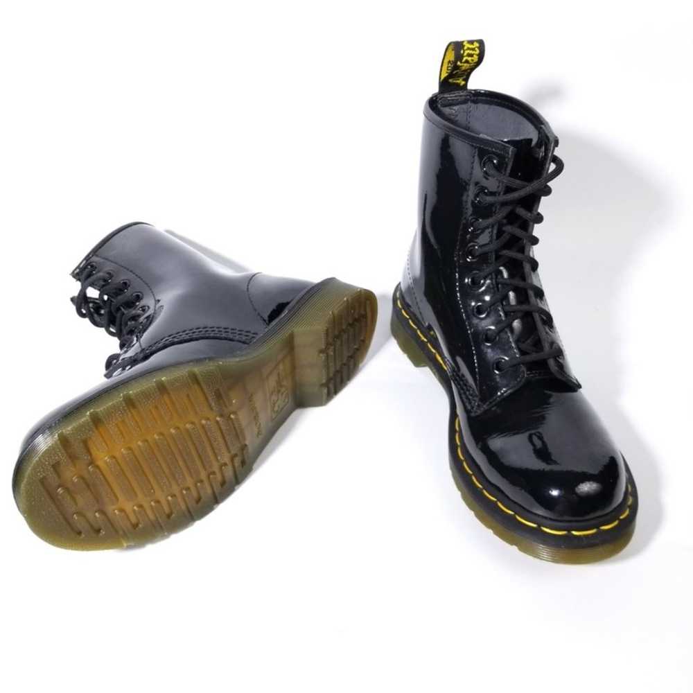Dr. Martens 1460 Black Patent Leather Combat Boots - image 3