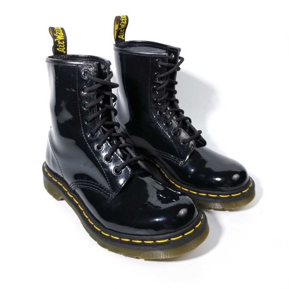 Dr. Martens 1460 Black Patent Leather Combat Boots - image 7