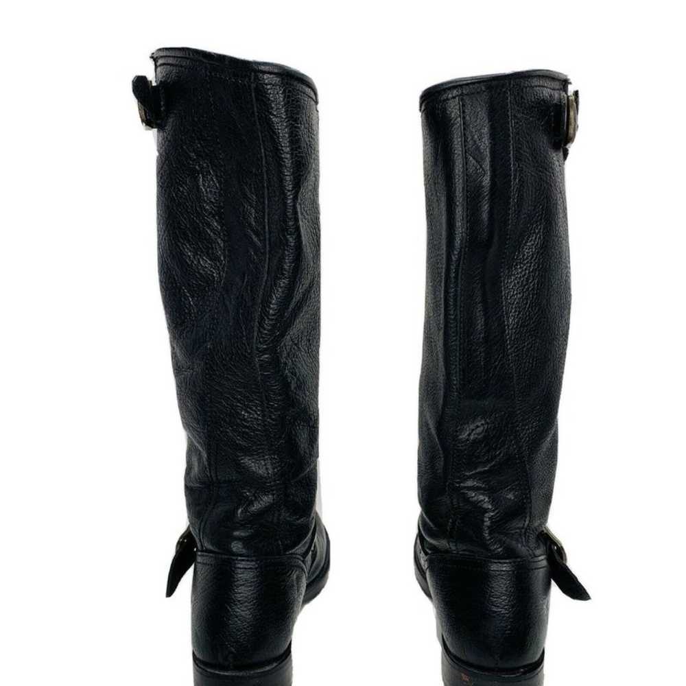 FRYE Engineere Boots Black Tall Leather size 7 - image 4