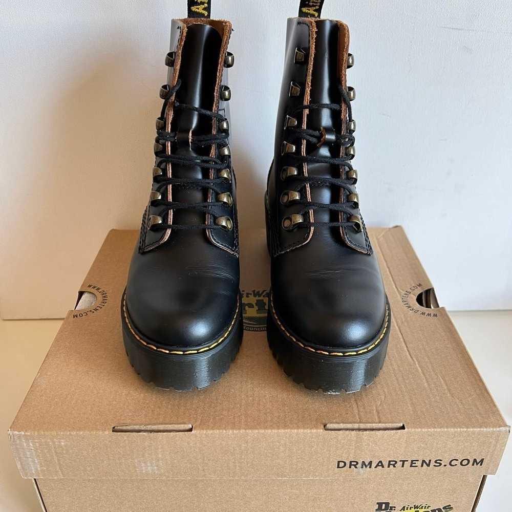 AUTH Dr. Martens Leona Boots Black Vintage Smooth… - image 1