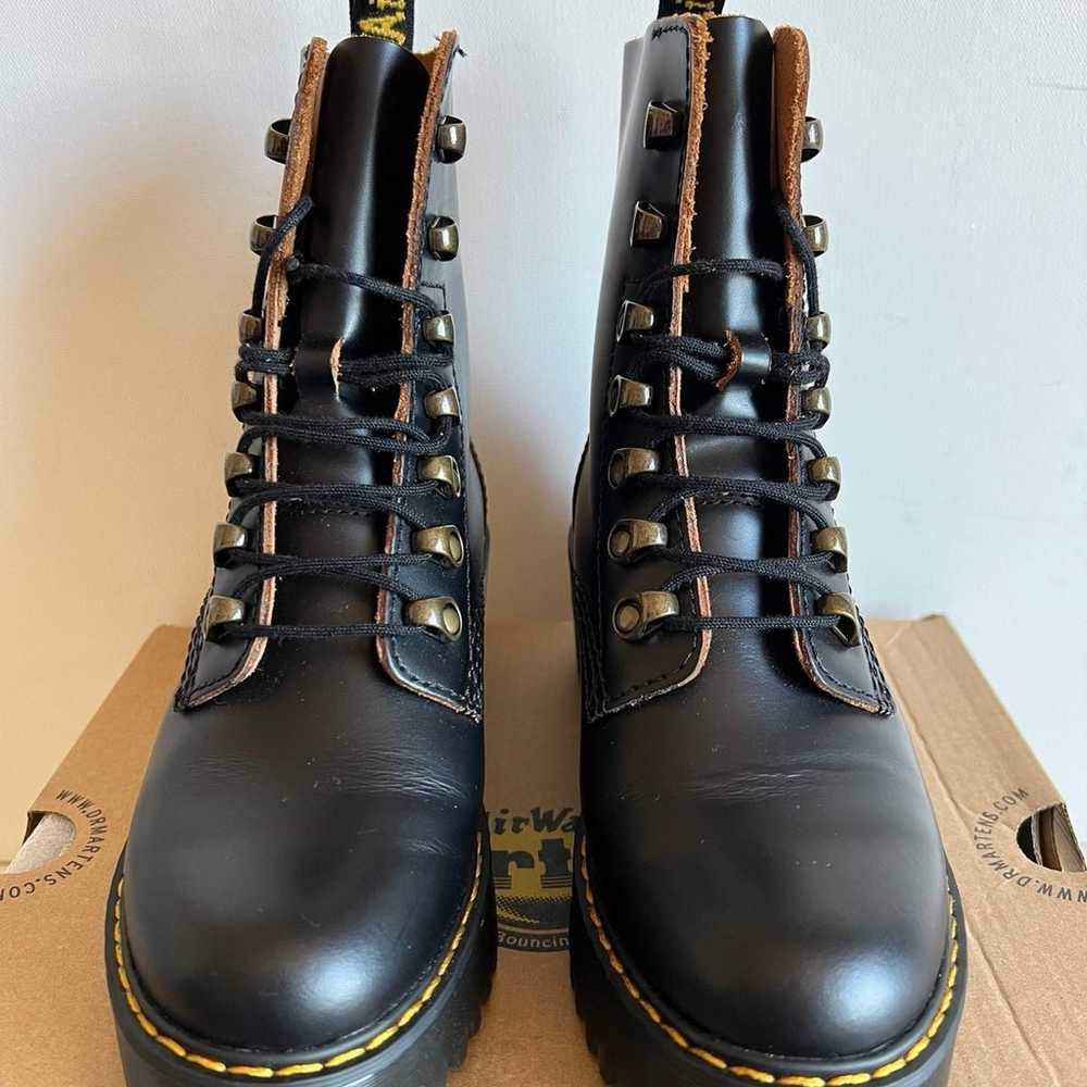 AUTH Dr. Martens Leona Boots Black Vintage Smooth… - image 2