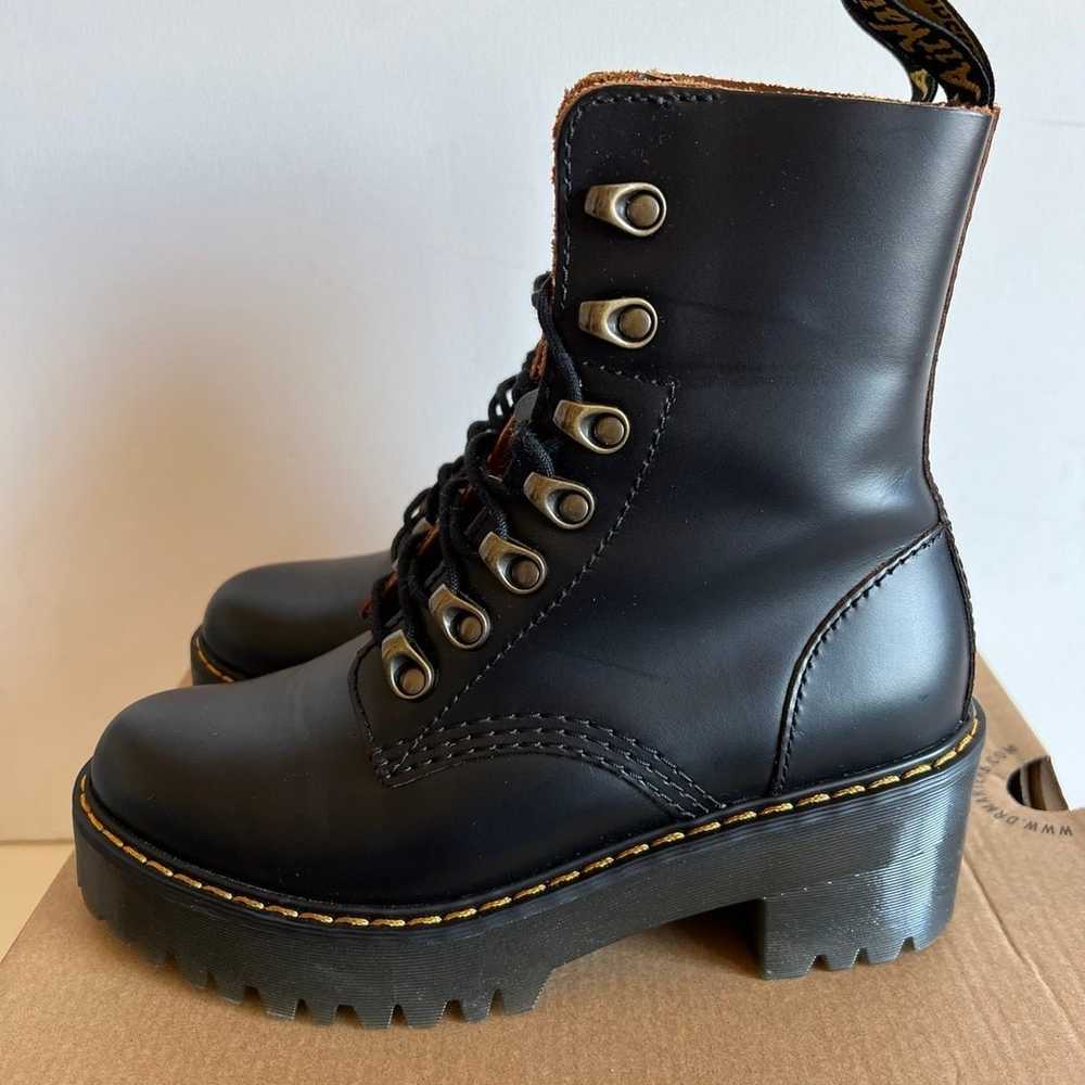 AUTH Dr. Martens Leona Boots Black Vintage Smooth… - image 5