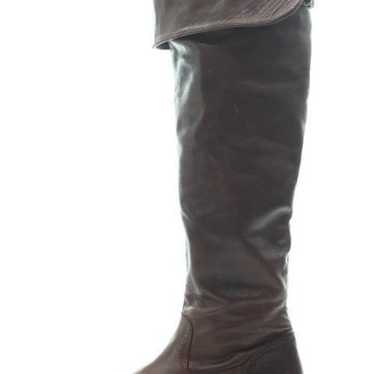 FRYE Brown Leather Knee High Boots Size 7 - image 1