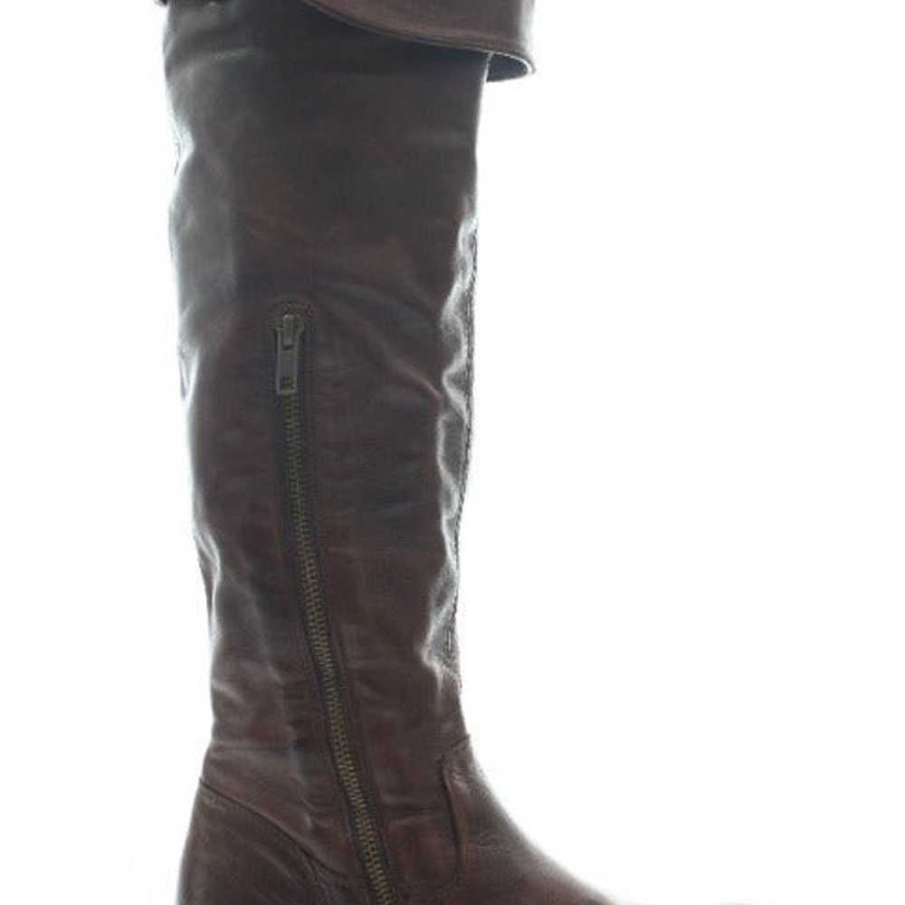 FRYE Brown Leather Knee High Boots Size 7 - image 2