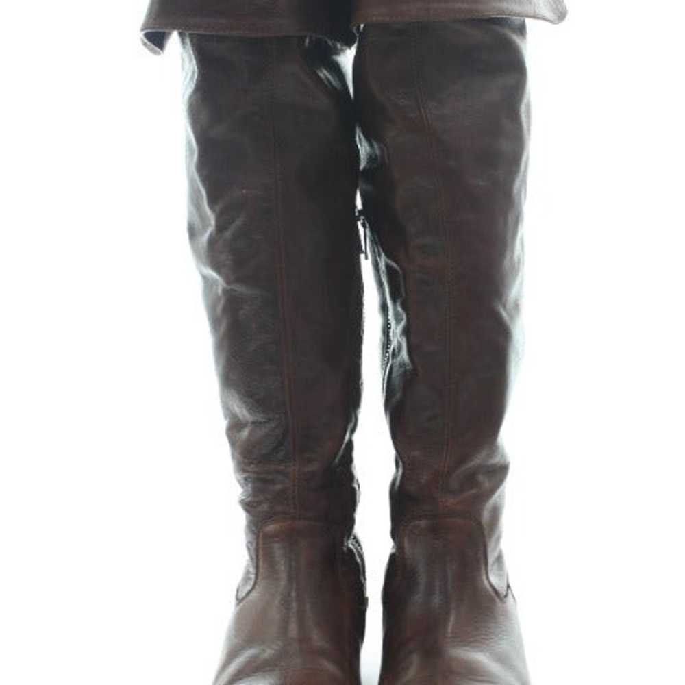 FRYE Brown Leather Knee High Boots Size 7 - image 3