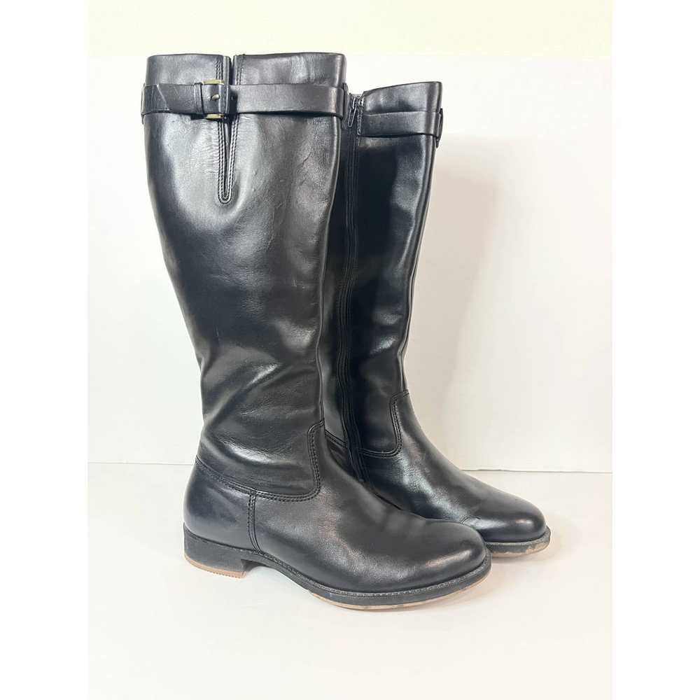 Ecco Women's Tall Leather Black Boots Women's Siz… - image 1