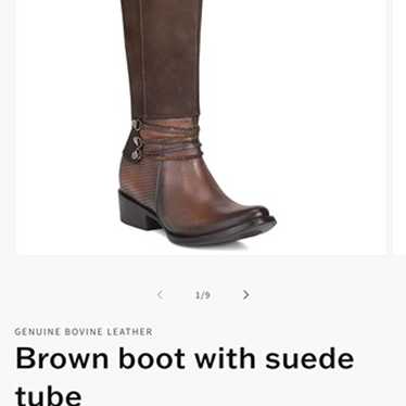 Cuadra Brown boot with suede tube