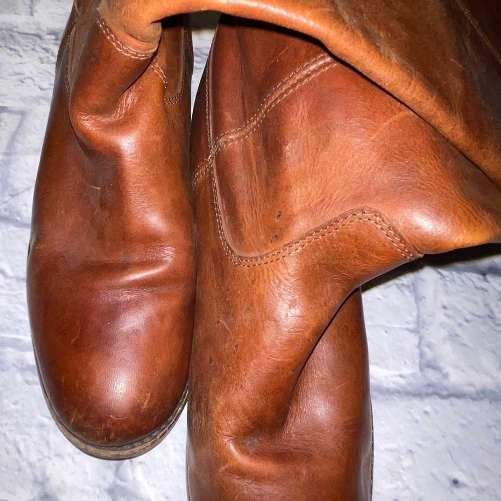 FRYE MELISSA BUTTON TALL BOOT SZ 8.5 cognac chest… - image 11