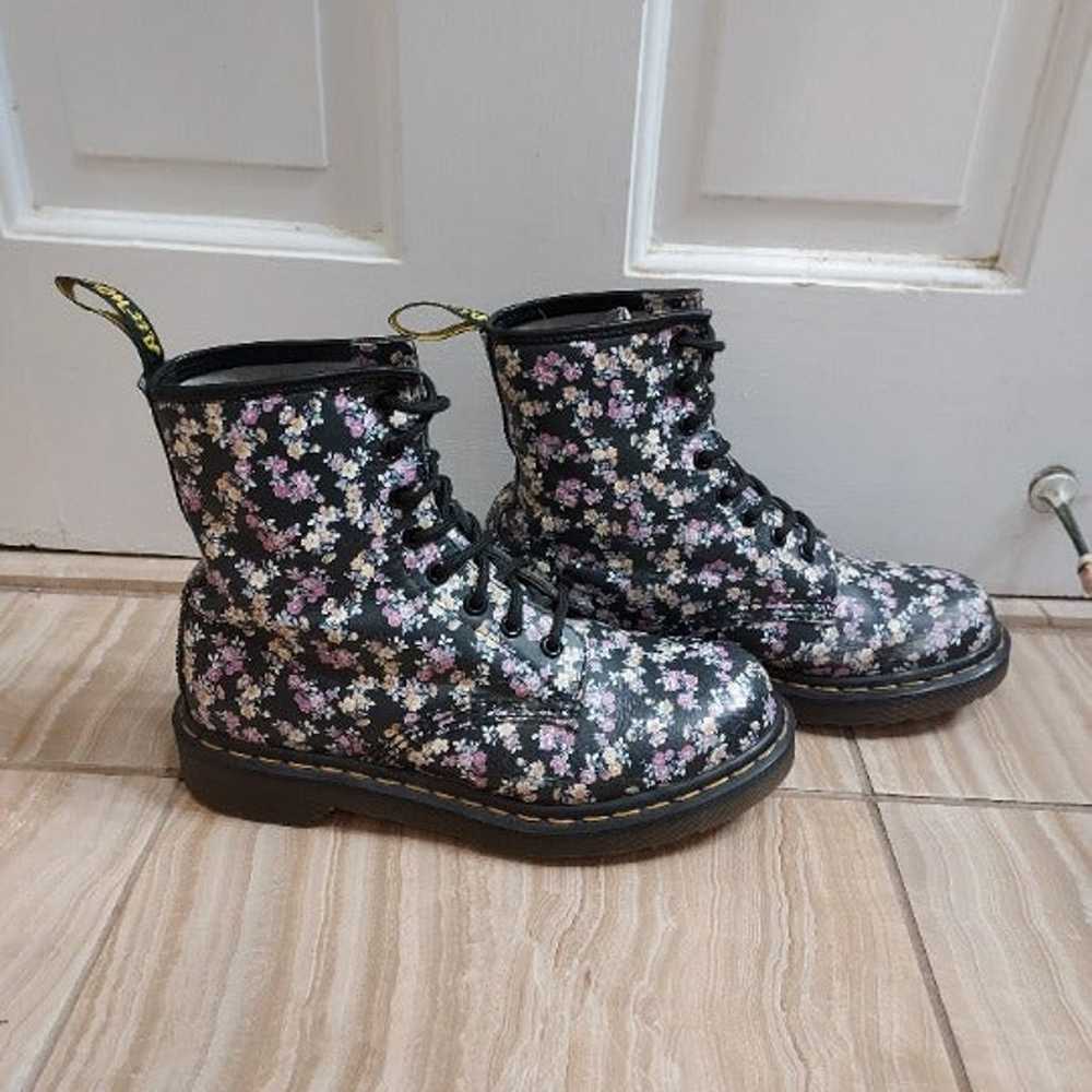 Dr. Martens Floral Combat Leather Boot - image 10