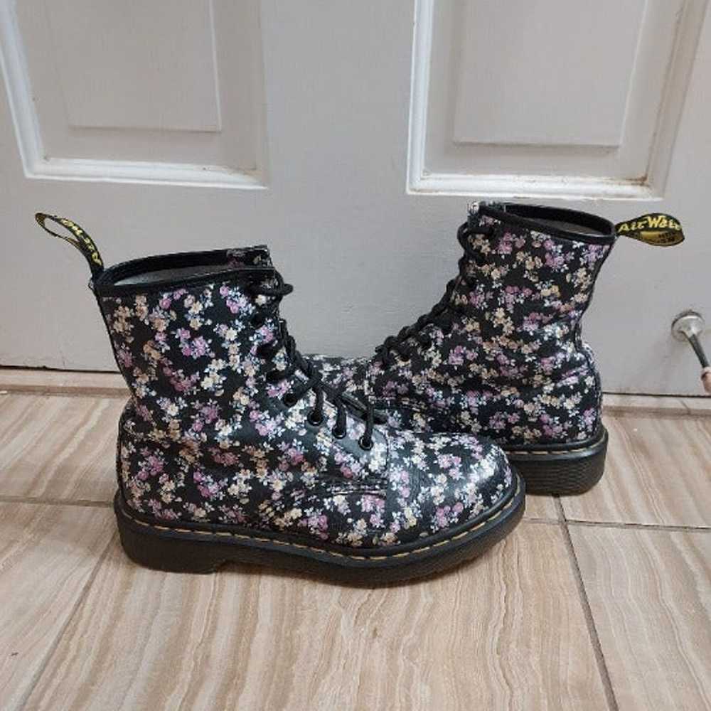 Dr. Martens Floral Combat Leather Boot - image 2