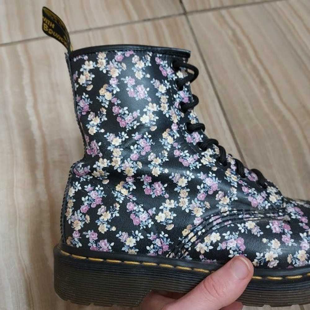 Dr. Martens Floral Combat Leather Boot - image 3
