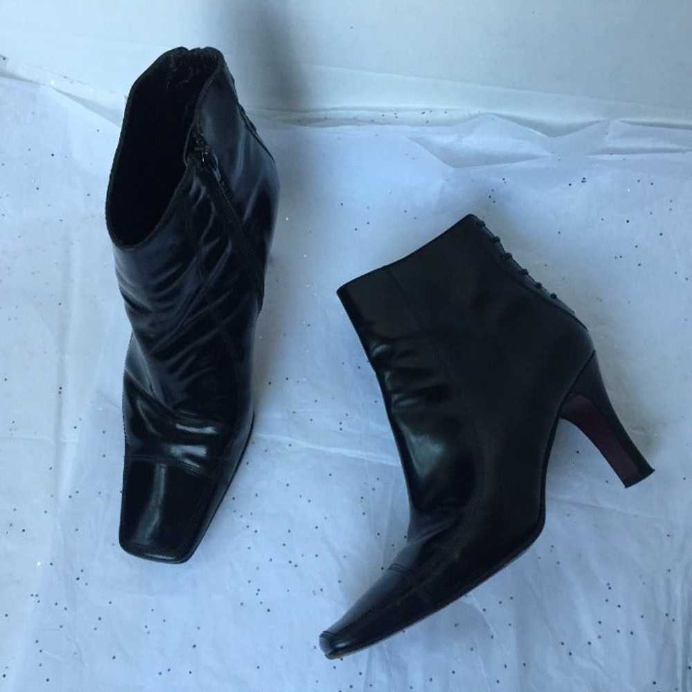 Vintage Via Spiga Black Ankle Boots Leather Size … - image 12