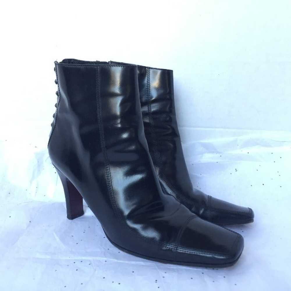 Vintage Via Spiga Black Ankle Boots Leather Size … - image 2
