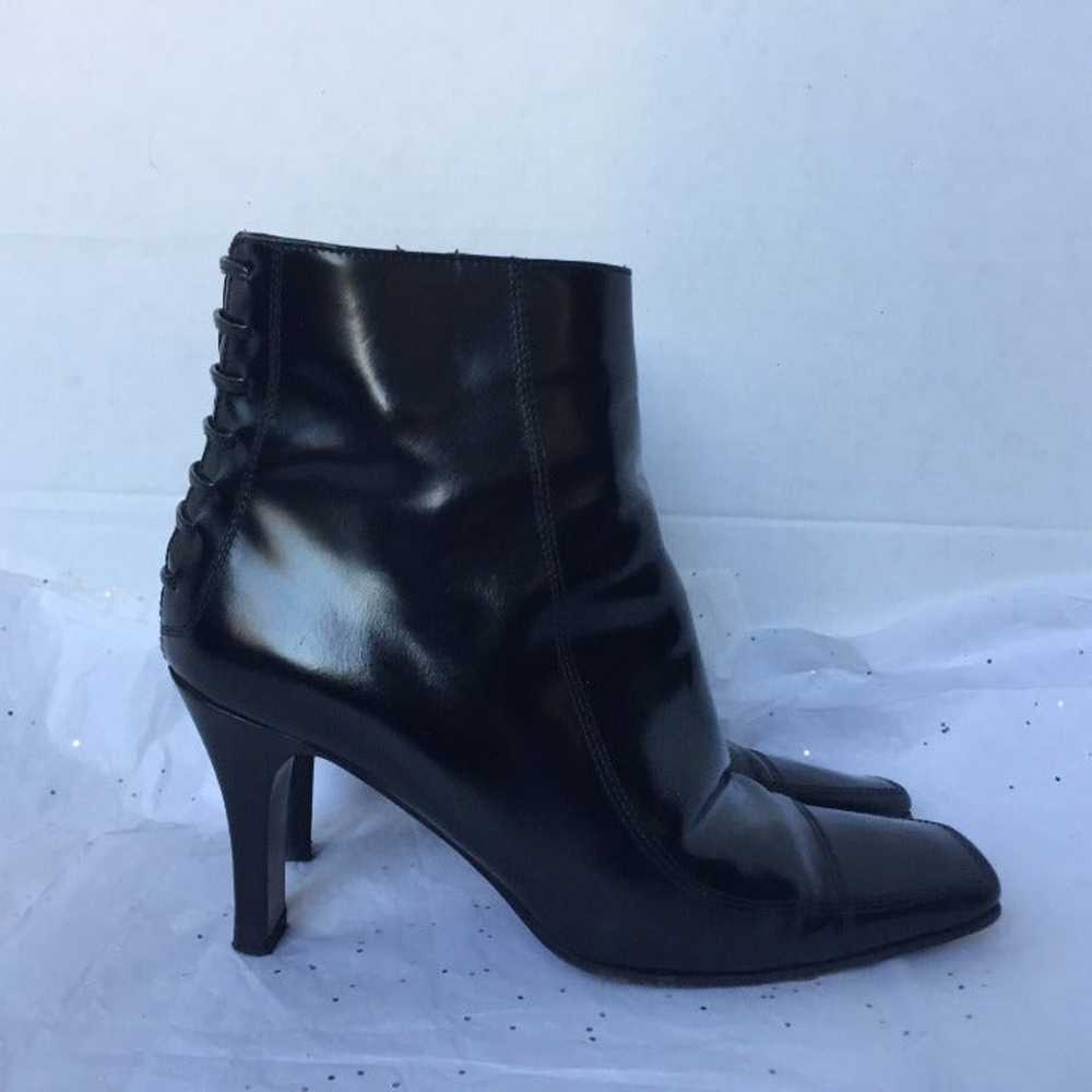 Vintage Via Spiga Black Ankle Boots Leather Size … - image 3