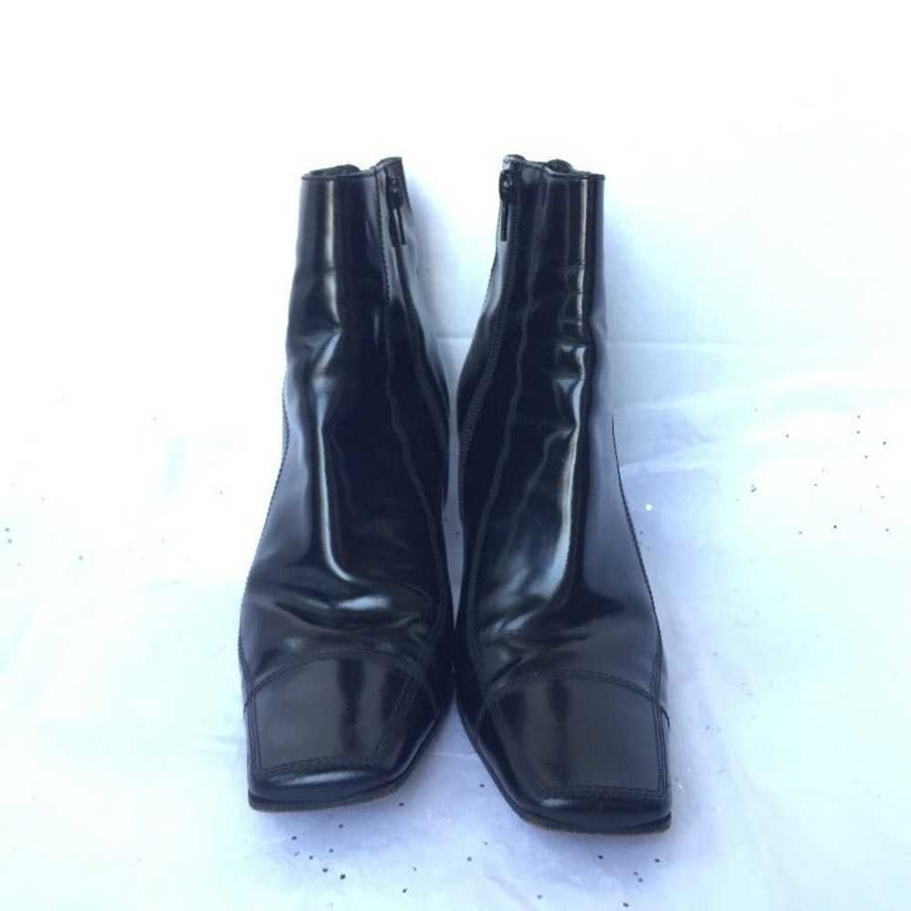 Vintage Via Spiga Black Ankle Boots Leather Size … - image 4