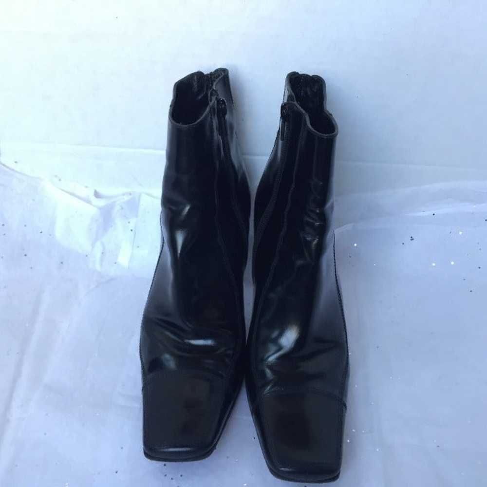 Vintage Via Spiga Black Ankle Boots Leather Size … - image 5