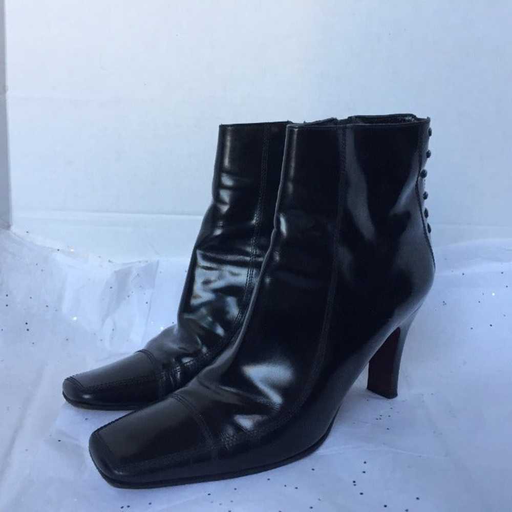 Vintage Via Spiga Black Ankle Boots Leather Size … - image 6