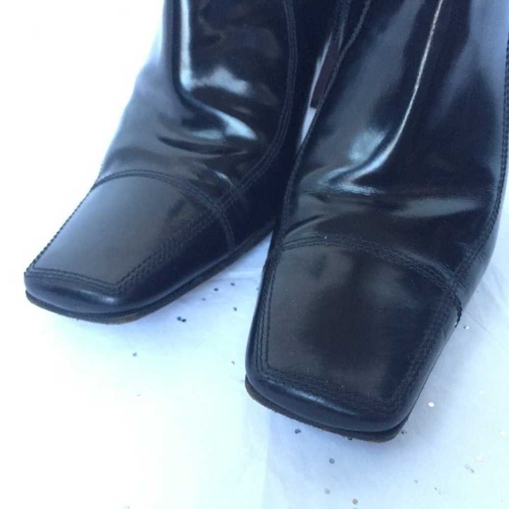 Vintage Via Spiga Black Ankle Boots Leather Size … - image 8