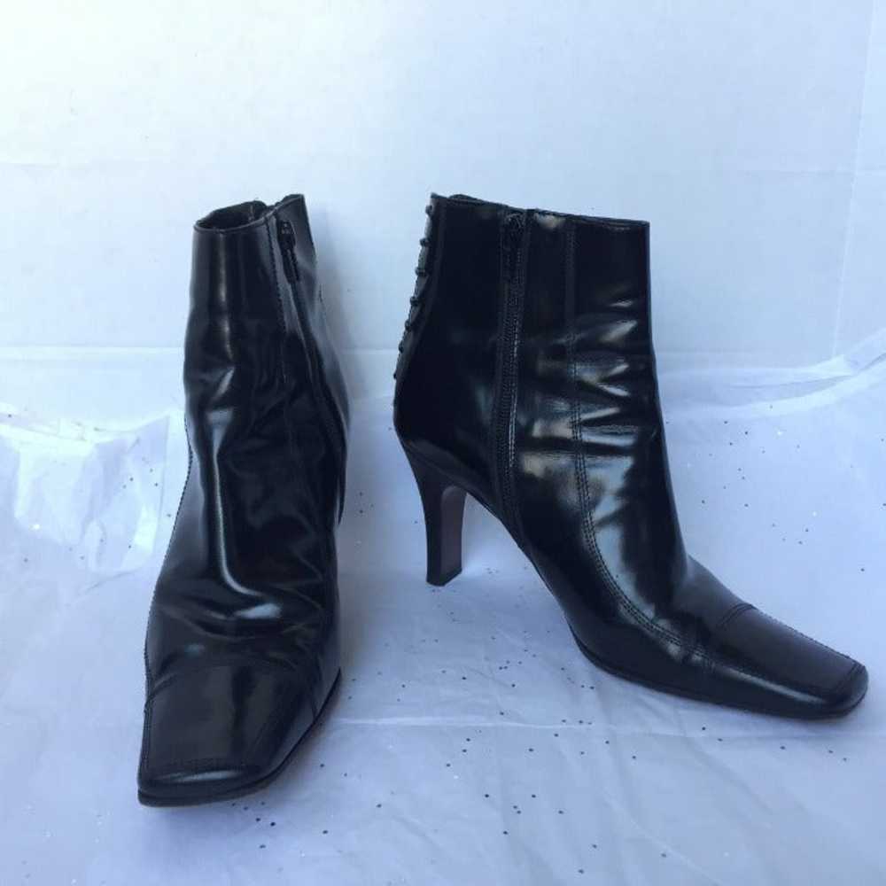 Vintage Via Spiga Black Ankle Boots Leather Size … - image 9